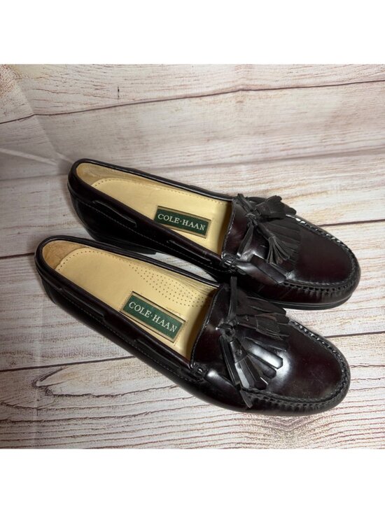 Cole Haan Pinch Burgundy Tassel Kiltie Loafers Size 9.5 D C02692 Dress Shoes main image 6